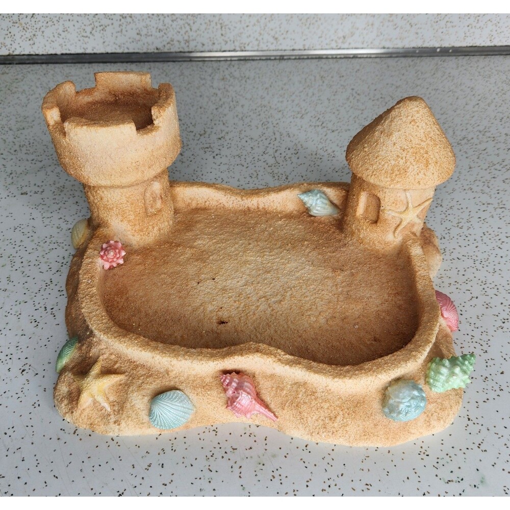 Aquarium Floor Sitting Ceramic Sand Castle Decor Decorative Statue 10.5 x 7 x 5
